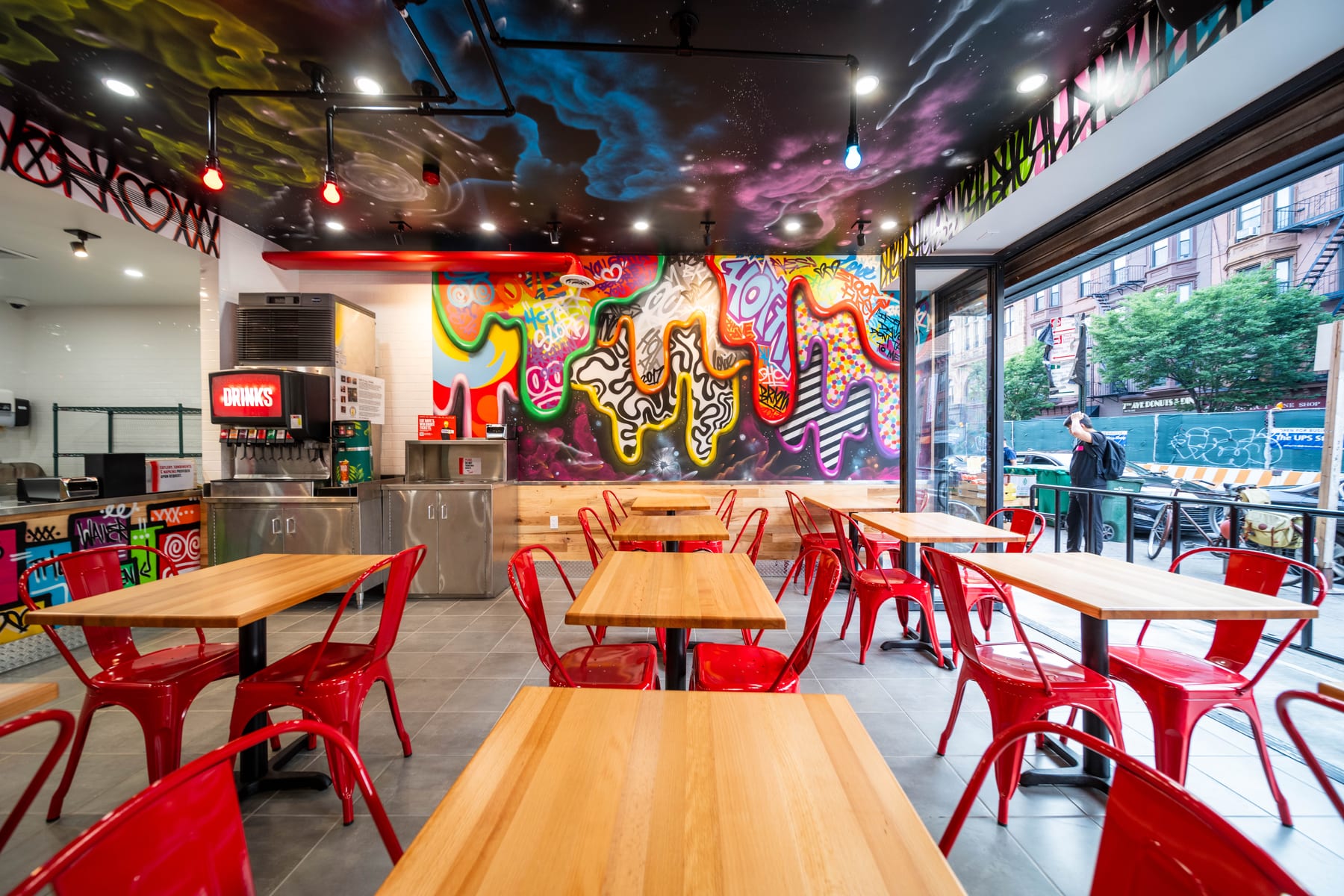 Dave's Hot Chicken in Brooklyn, New York, interior view 3, designed by Zelta Design
