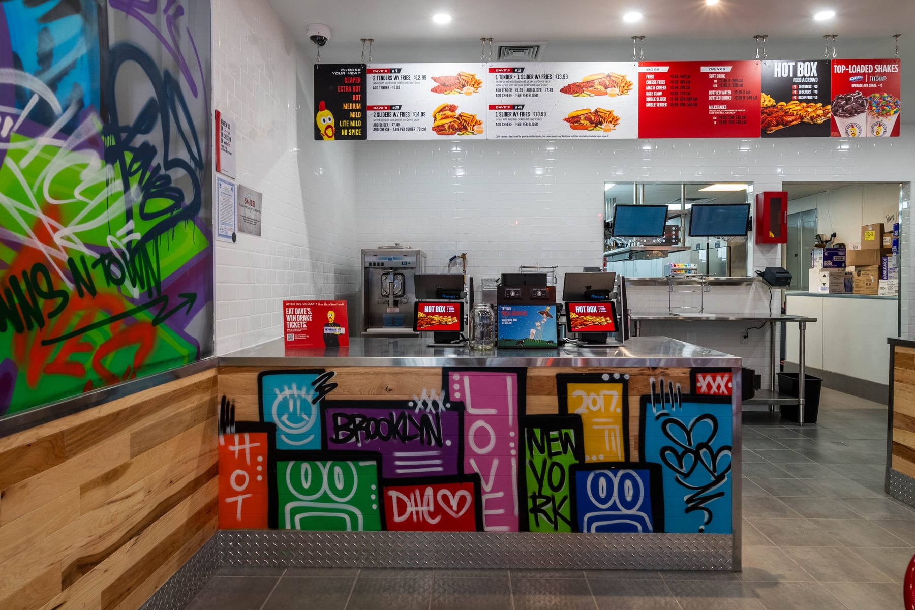 Dave's Hot Chicken in Brooklyn, New York, interior view 7, designed by Zelta Design