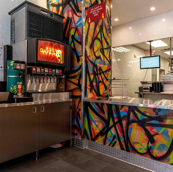 Dave's Hot Chicken in Hell's Kitchen, New York, interior view 3, designed by Zelta Design