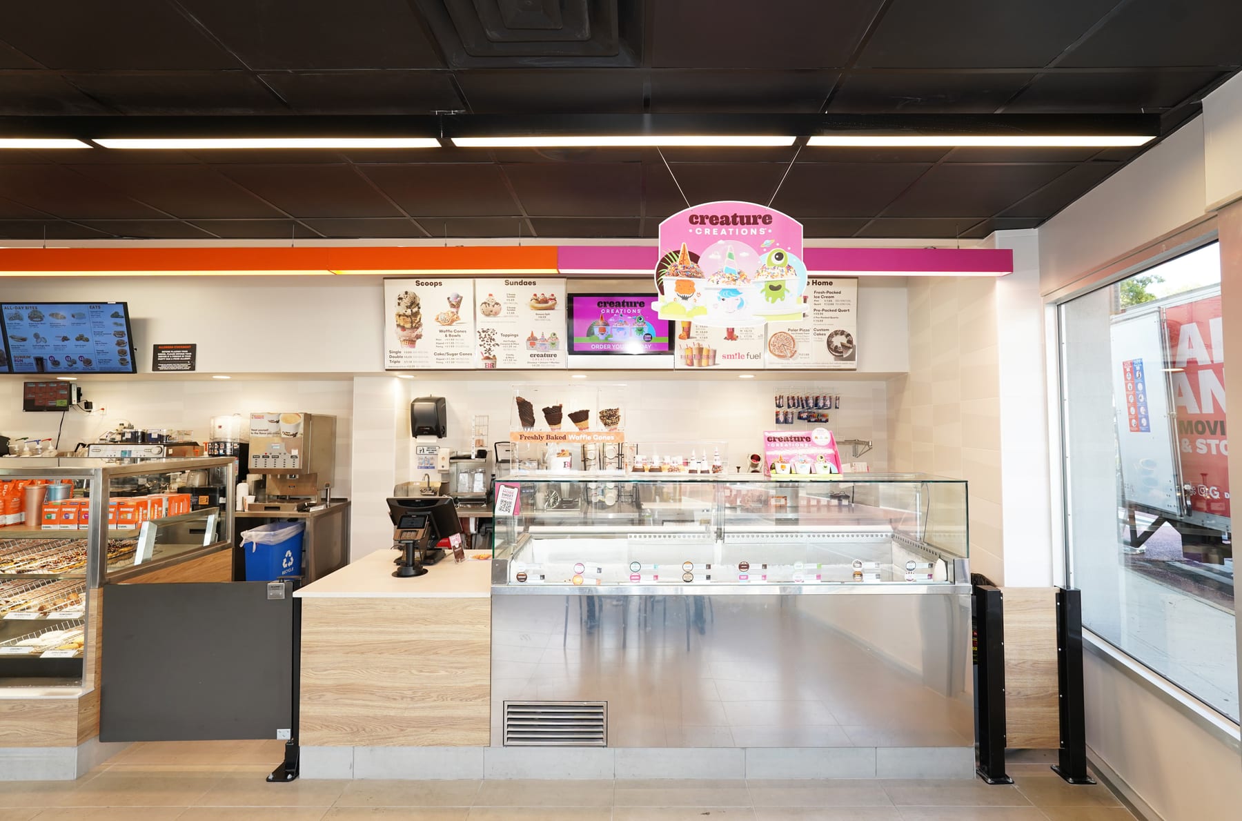 Dunkin' in Ozone Park, Jamaica, New York, interior view 6, designed by Zelta Design