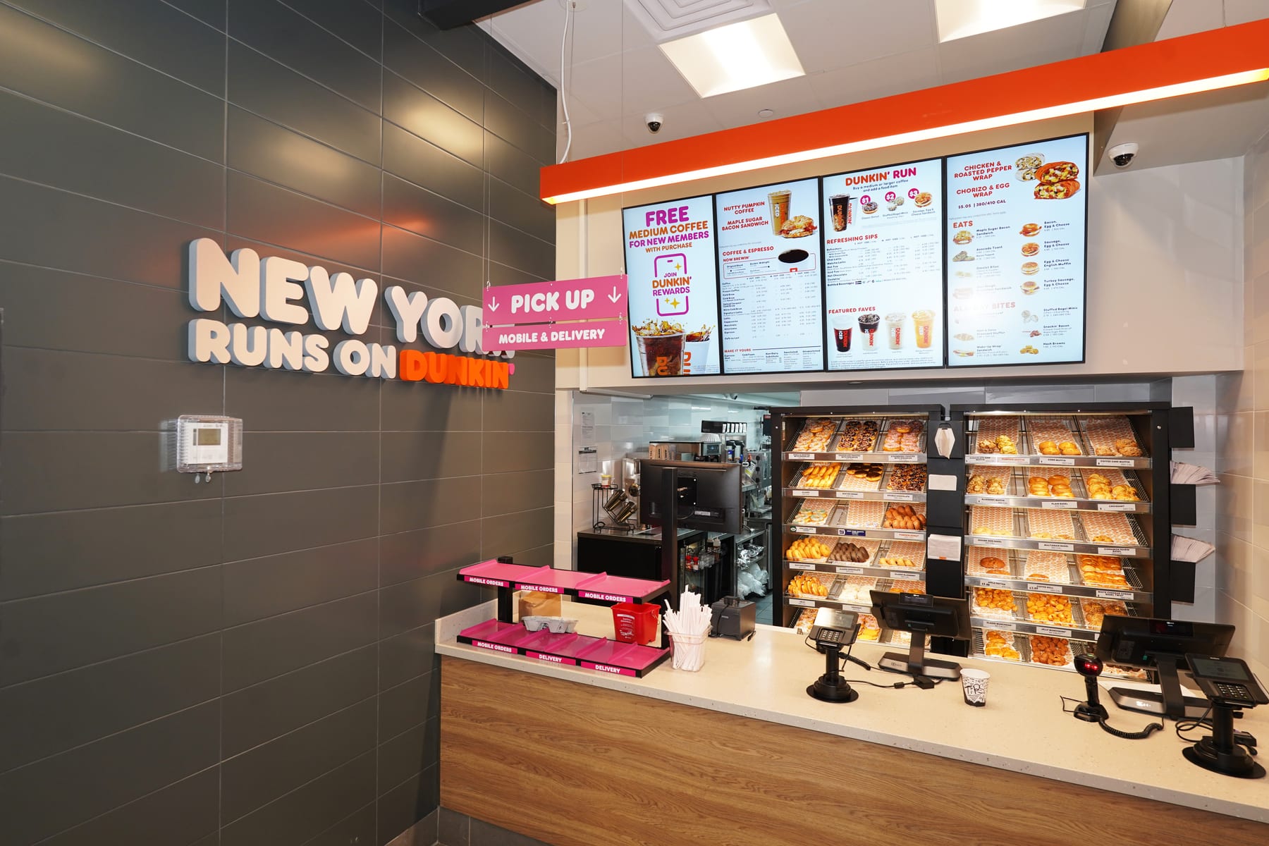 Dunkin' in Midtown, New York, interior view 6, designed by Zelta Design