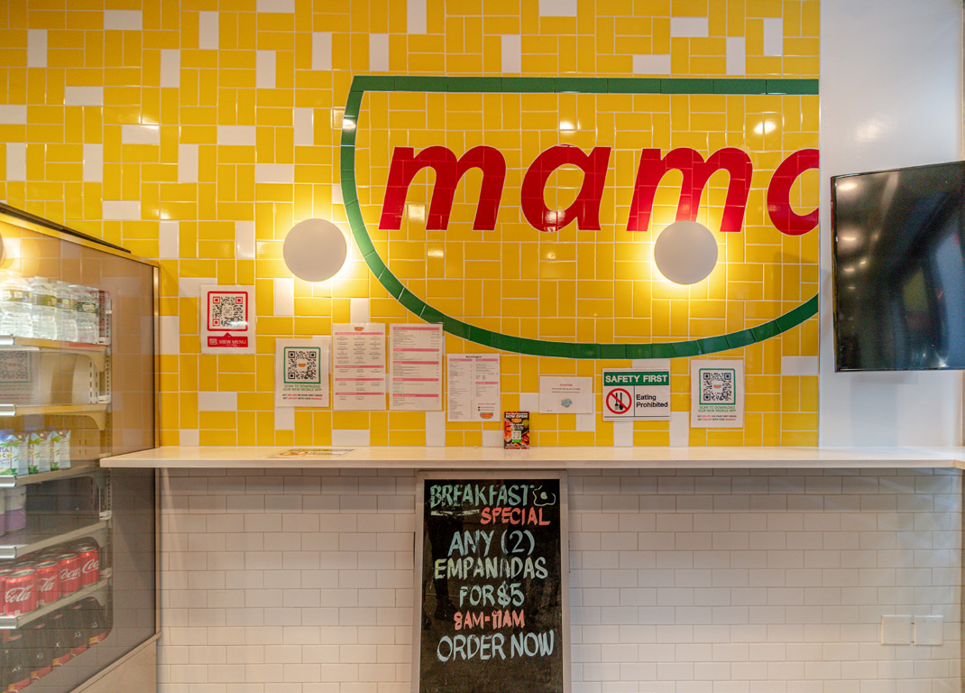 Empanada Mama in Times Square, New York, interior view 2, designed by Zelta Design