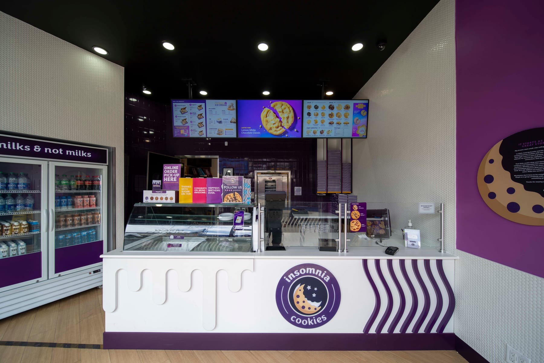 Insomnia Cookies in Bronx, New York, interior view 7, designed by Zelta Design
