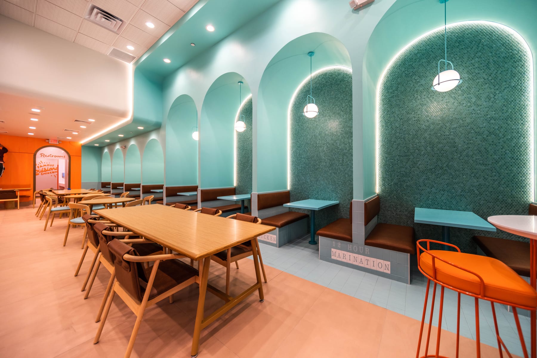 Popeyes in Times Square, designed by Zelta Design